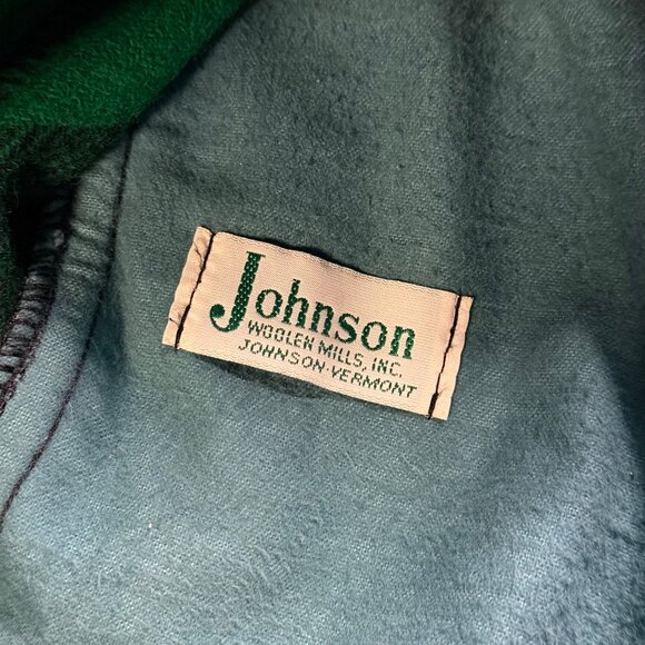 *Vintage L.L. Bean Men's Wool Maine Guide Plaid Jac-Shirt - Green/Black - Picture 5 of 7